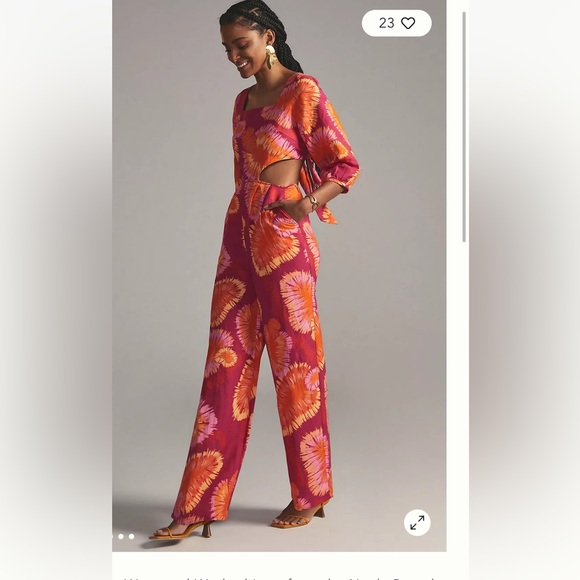 FARM Rio Pants - FARM Rio Tie-Back Printed Jumpsuit